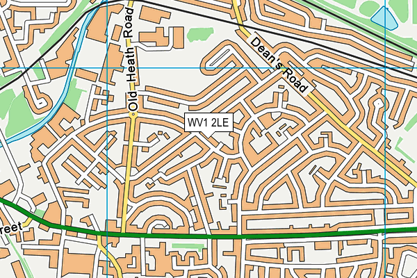 WV1 2LE map - OS VectorMap District (Ordnance Survey)