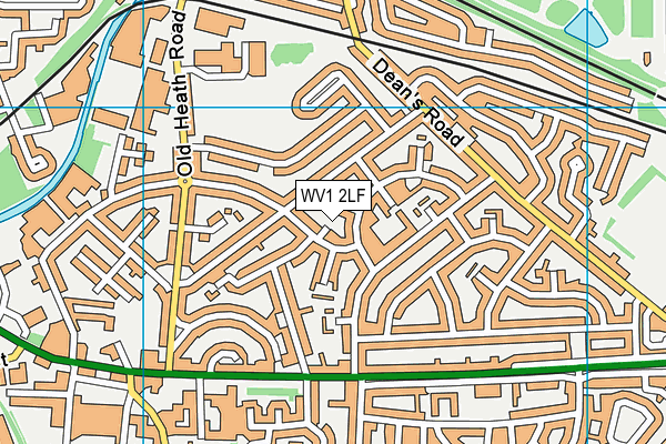 WV1 2LF map - OS VectorMap District (Ordnance Survey)