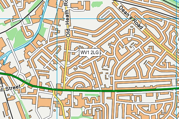 WV1 2LG map - OS VectorMap District (Ordnance Survey)