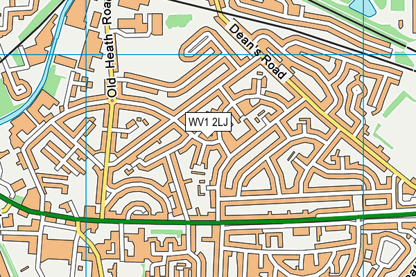 WV1 2LJ map - OS VectorMap District (Ordnance Survey)