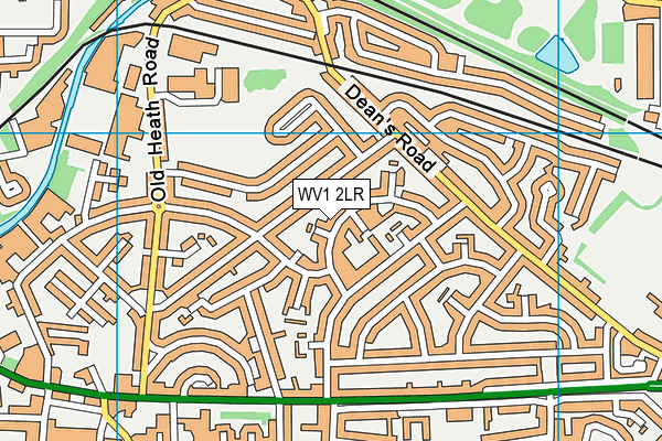 WV1 2LR map - OS VectorMap District (Ordnance Survey)