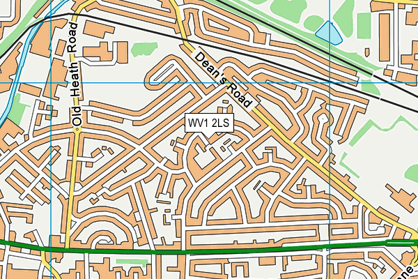 WV1 2LS map - OS VectorMap District (Ordnance Survey)