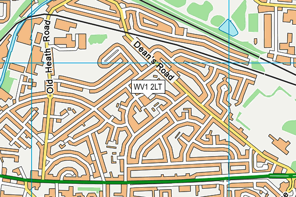 WV1 2LT map - OS VectorMap District (Ordnance Survey)