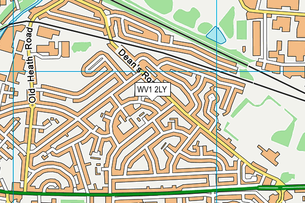 WV1 2LY map - OS VectorMap District (Ordnance Survey)