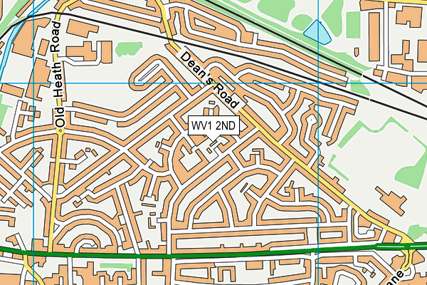 WV1 2ND map - OS VectorMap District (Ordnance Survey)