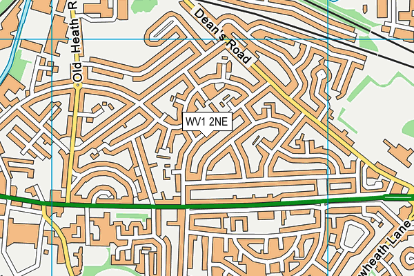WV1 2NE map - OS VectorMap District (Ordnance Survey)