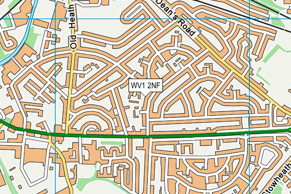 WV1 2NF map - OS VectorMap District (Ordnance Survey)