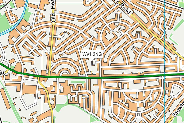 WV1 2NG map - OS VectorMap District (Ordnance Survey)