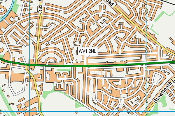 WV1 2NL map - OS VectorMap District (Ordnance Survey)