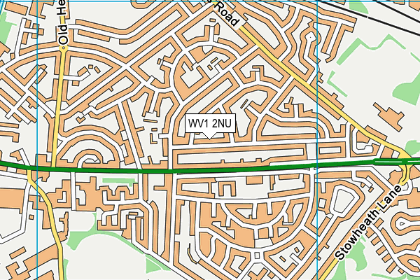 WV1 2NU map - OS VectorMap District (Ordnance Survey)
