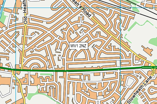 WV1 2NZ map - OS VectorMap District (Ordnance Survey)
