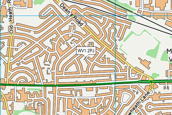 WV1 2PJ map - OS VectorMap District (Ordnance Survey)