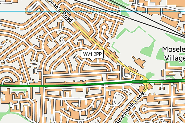 WV1 2PP map - OS VectorMap District (Ordnance Survey)