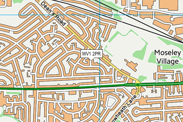 WV1 2PR map - OS VectorMap District (Ordnance Survey)