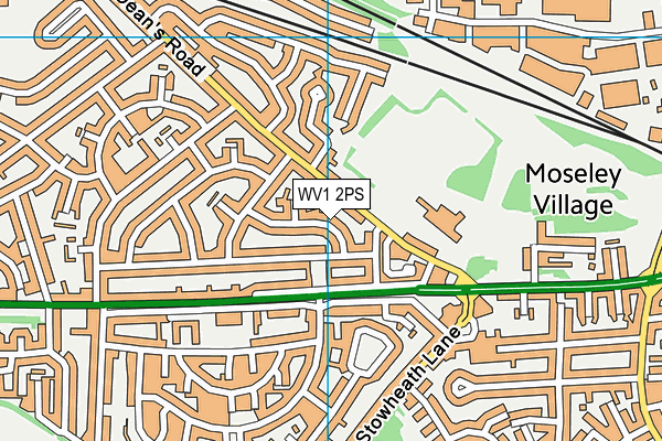 WV1 2PS map - OS VectorMap District (Ordnance Survey)