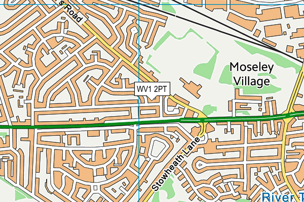 WV1 2PT map - OS VectorMap District (Ordnance Survey)