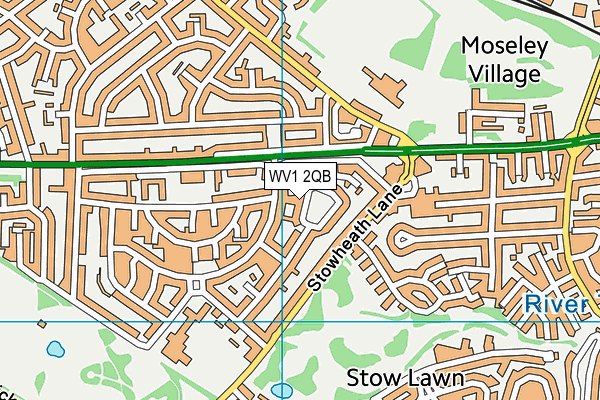 WV1 2QB map - OS VectorMap District (Ordnance Survey)