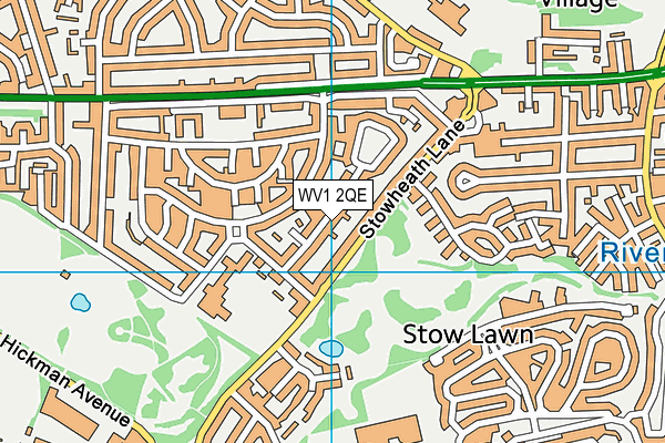 WV1 2QE map - OS VectorMap District (Ordnance Survey)