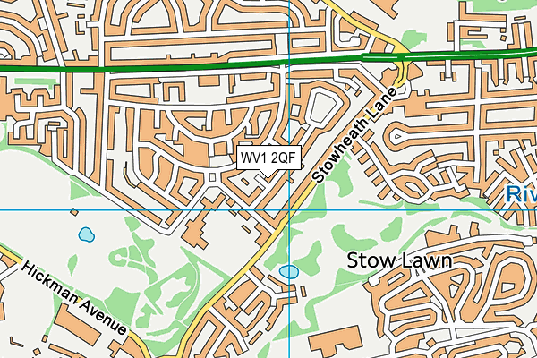 WV1 2QF map - OS VectorMap District (Ordnance Survey)