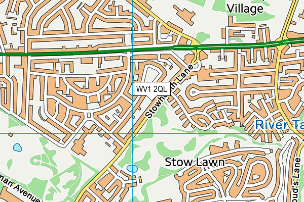 WV1 2QL map - OS VectorMap District (Ordnance Survey)