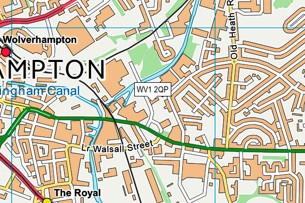 WV1 2QP map - OS VectorMap District (Ordnance Survey)