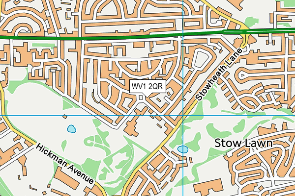 WV1 2QR map - OS VectorMap District (Ordnance Survey)