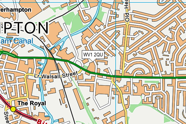 WV1 2QU map - OS VectorMap District (Ordnance Survey)