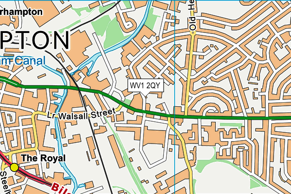 WV1 2QY map - OS VectorMap District (Ordnance Survey)