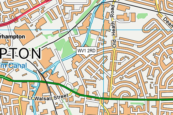 WV1 2RD map - OS VectorMap District (Ordnance Survey)