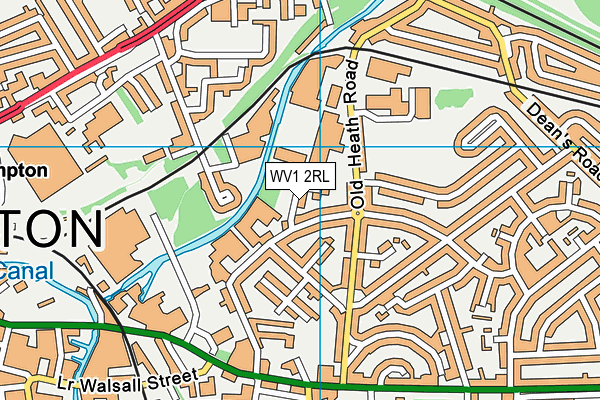 WV1 2RL map - OS VectorMap District (Ordnance Survey)