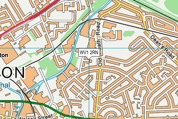 WV1 2RN map - OS VectorMap District (Ordnance Survey)