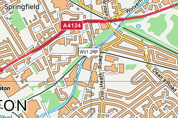 WV1 2RP map - OS VectorMap District (Ordnance Survey)