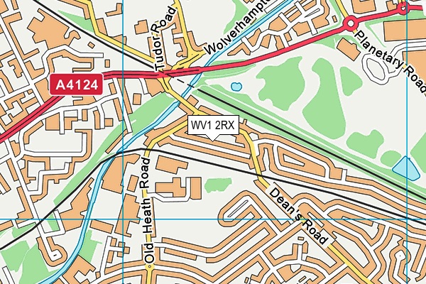 WV1 2RX map - OS VectorMap District (Ordnance Survey)