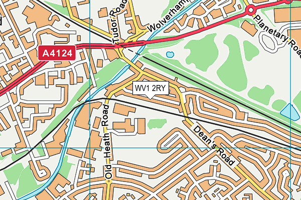 WV1 2RY map - OS VectorMap District (Ordnance Survey)