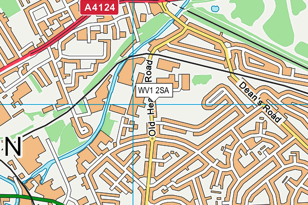 WV1 2SA map - OS VectorMap District (Ordnance Survey)