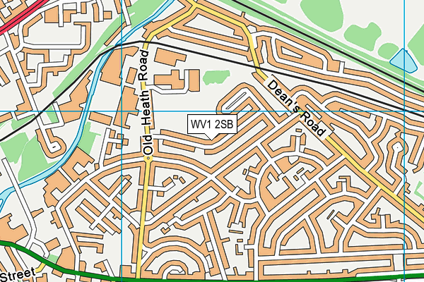 WV1 2SB map - OS VectorMap District (Ordnance Survey)