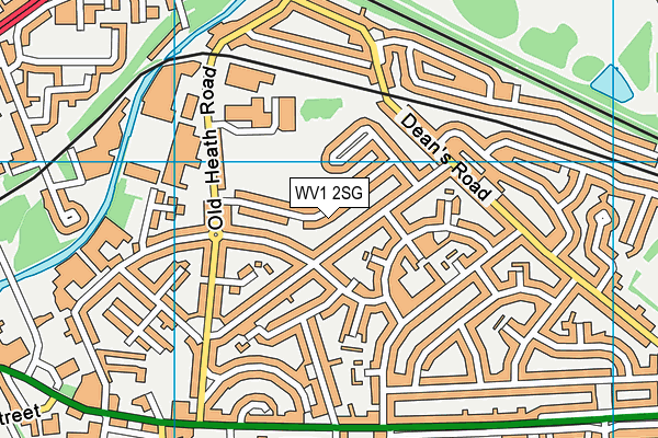 WV1 2SG map - OS VectorMap District (Ordnance Survey)