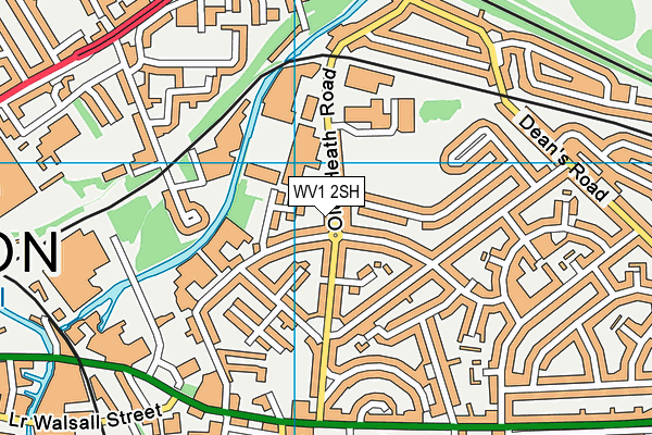 WV1 2SH map - OS VectorMap District (Ordnance Survey)