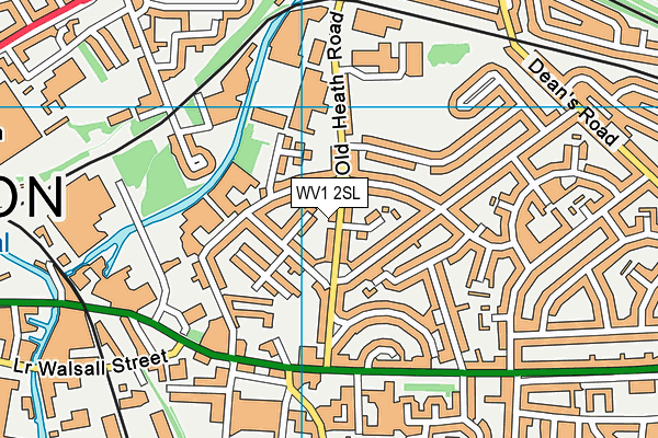 WV1 2SL map - OS VectorMap District (Ordnance Survey)