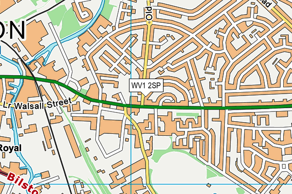 WV1 2SP map - OS VectorMap District (Ordnance Survey)
