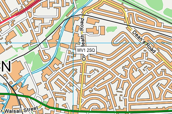 WV1 2SQ map - OS VectorMap District (Ordnance Survey)