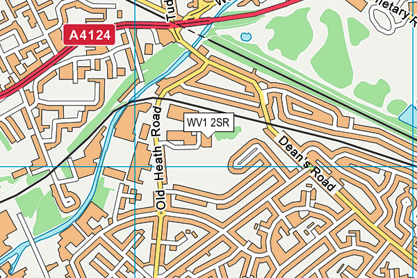 WV1 2SR map - OS VectorMap District (Ordnance Survey)