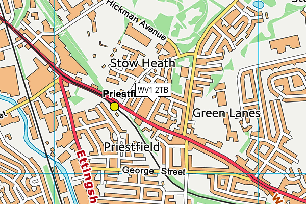 WV1 2TB map - OS VectorMap District (Ordnance Survey)