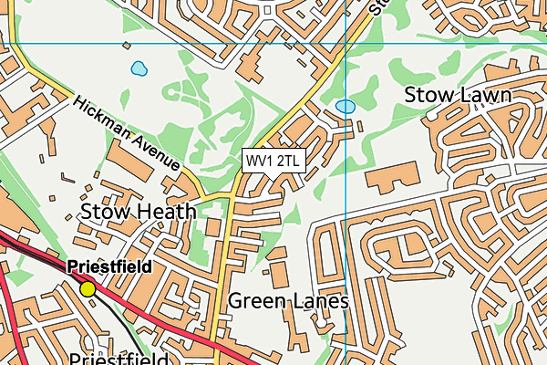 WV1 2TL map - OS VectorMap District (Ordnance Survey)