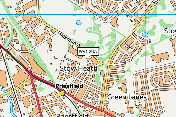 WV1 2UA map - OS VectorMap District (Ordnance Survey)