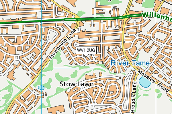 WV1 2UG map - OS VectorMap District (Ordnance Survey)