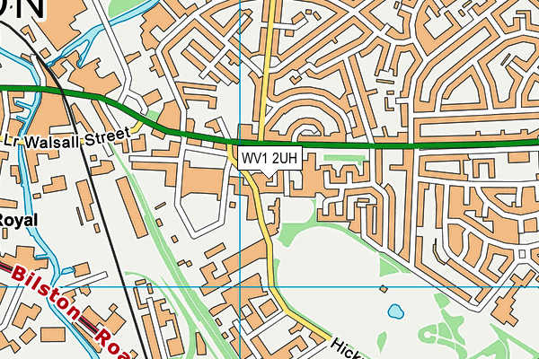 WV1 2UH map - OS VectorMap District (Ordnance Survey)