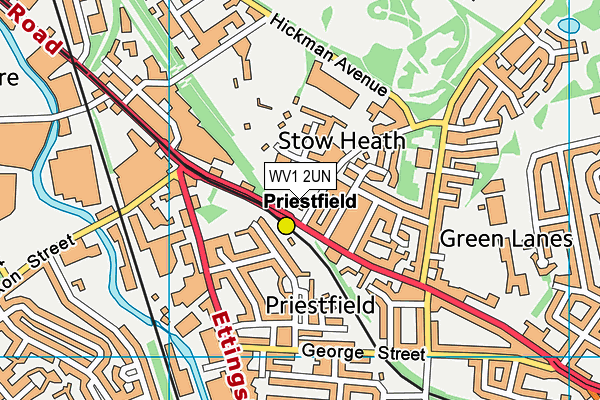 WV1 2UN map - OS VectorMap District (Ordnance Survey)