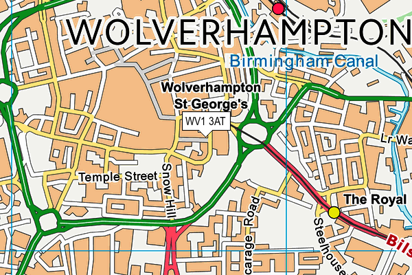 WV1 3AT map - OS VectorMap District (Ordnance Survey)