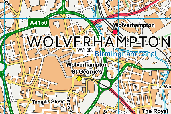 WV1 3BJ map - OS VectorMap District (Ordnance Survey)